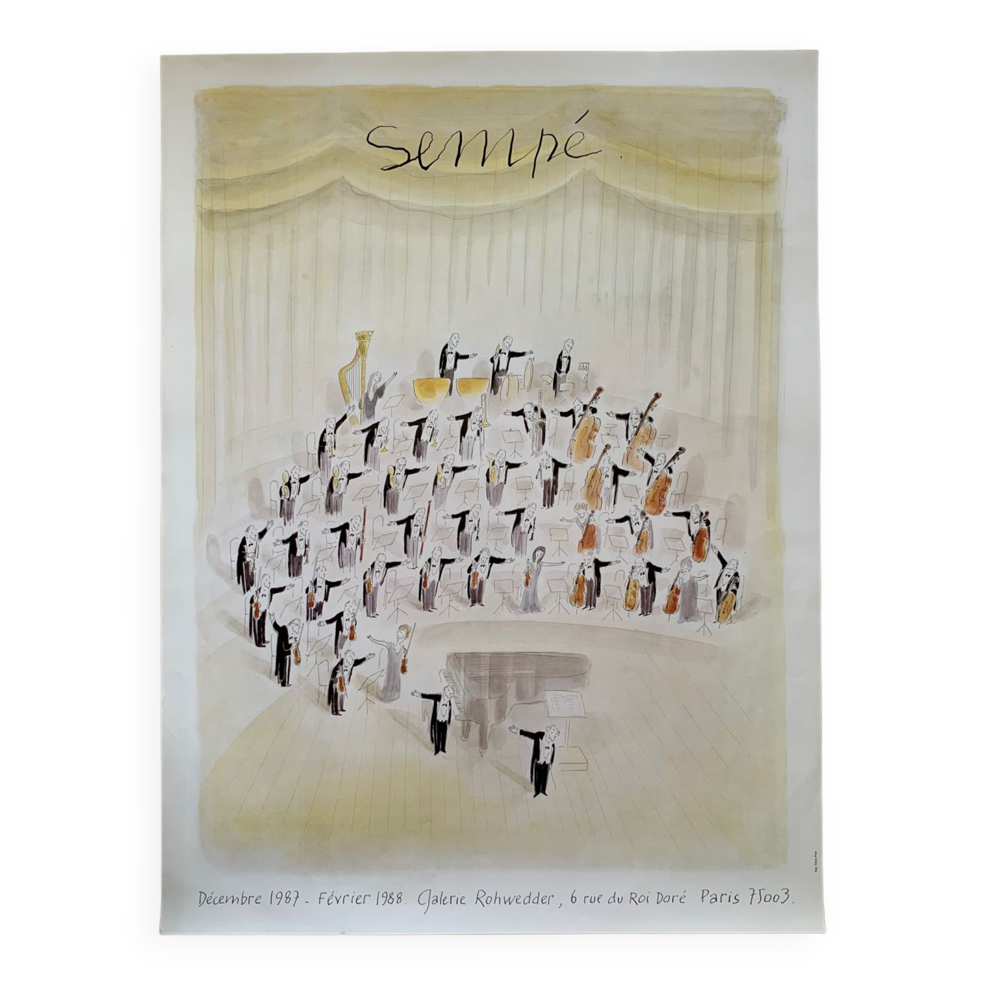 Exhibition poster Sempé 1987