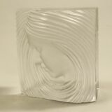 Sèvres paperweight, frosted crystal profile portrait of a woman