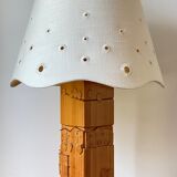 Pine lamp carved 80s