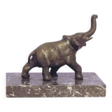Black Marble Bookend Elephant