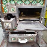 Cook old tile faience metal structure