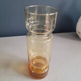 Amber tinted glass cylinder vase