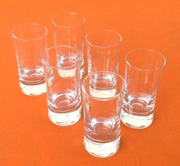 6 shot glasses classic tube glass / clear