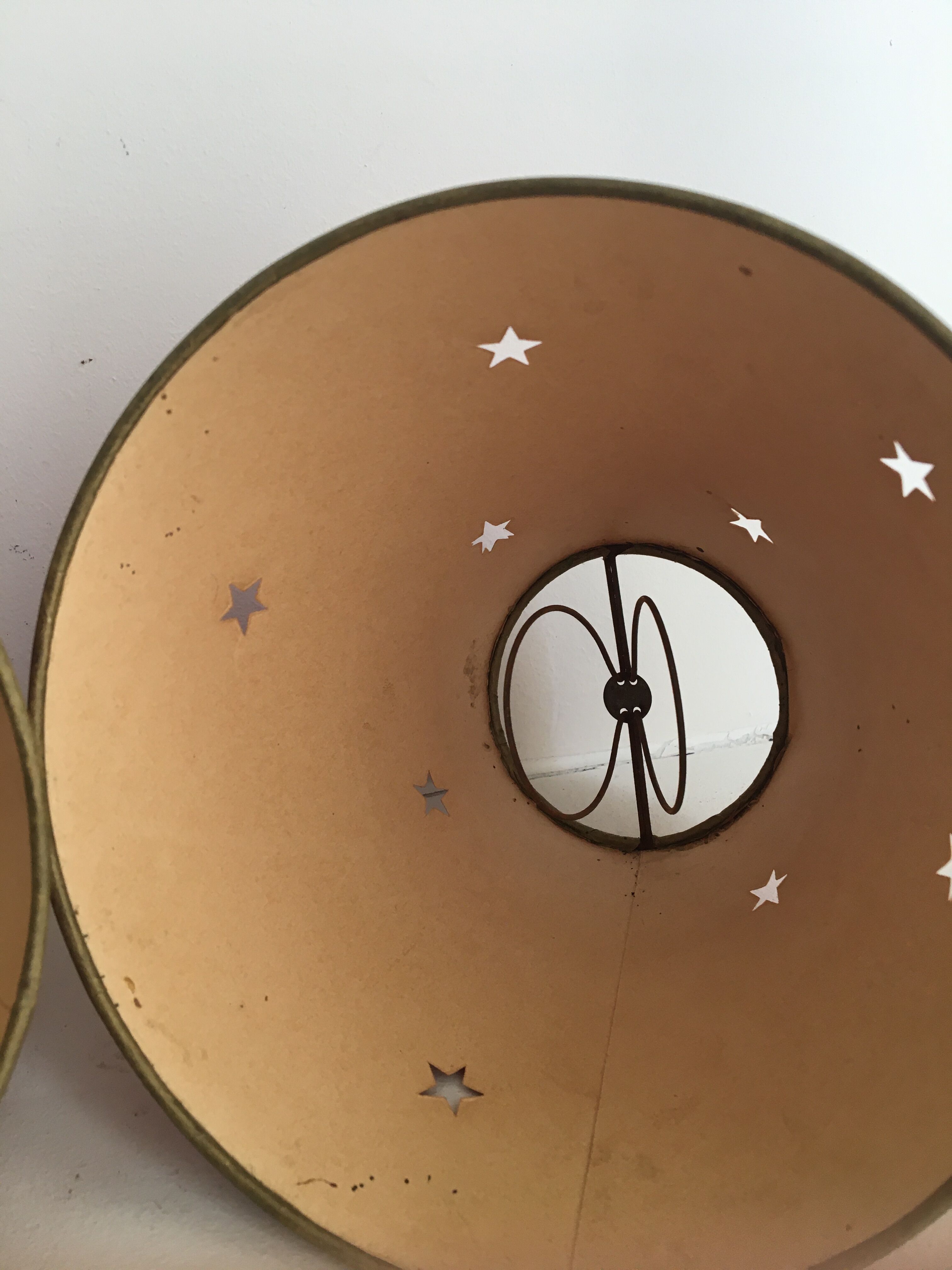 Perforated paper lampshades, 1950s