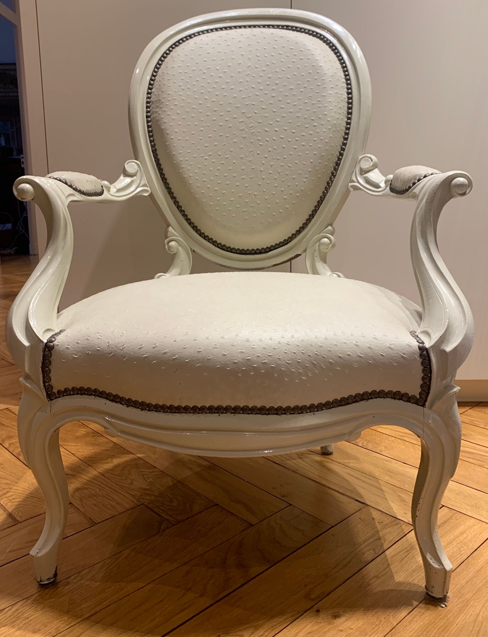 Authentic Napoleon III medallion armchair
