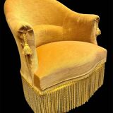 Vintage velvet Toad armchair