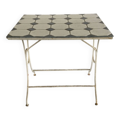 Table fer forgé blanc