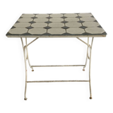 White wrought iron table