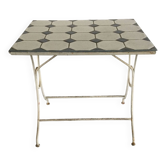 White wrought iron table