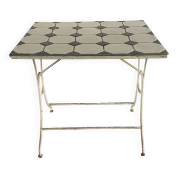 Table fer forgé blanc