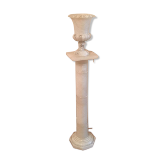Luminaire colonne en albâtre