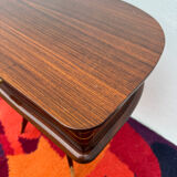 1950s half-moon tripod bedside table