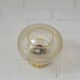 Set Of 2 Vintage Amber Glass Sconces MCM Brass Flush Mount Lights
