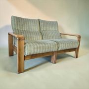 Vintage soft green two-seater sofa / sofa / armchair