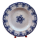 Large Deep Round Dish Decorated in Rouen Blue & White by Jules Vieillard 19th Century - 3