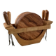 Vintage wooden coaster set