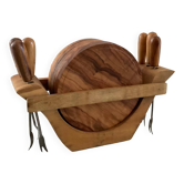 Set de dessous de verre vintage en bois