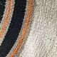 Tapis Killim 100% coton rayé beige / noir / orange