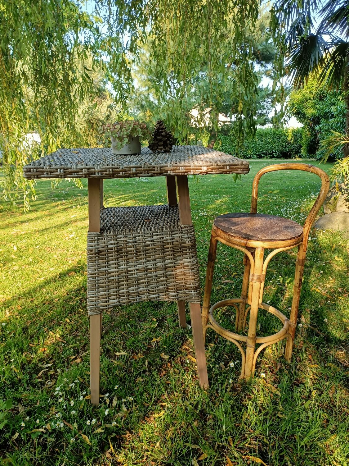 Bamboo bar stool