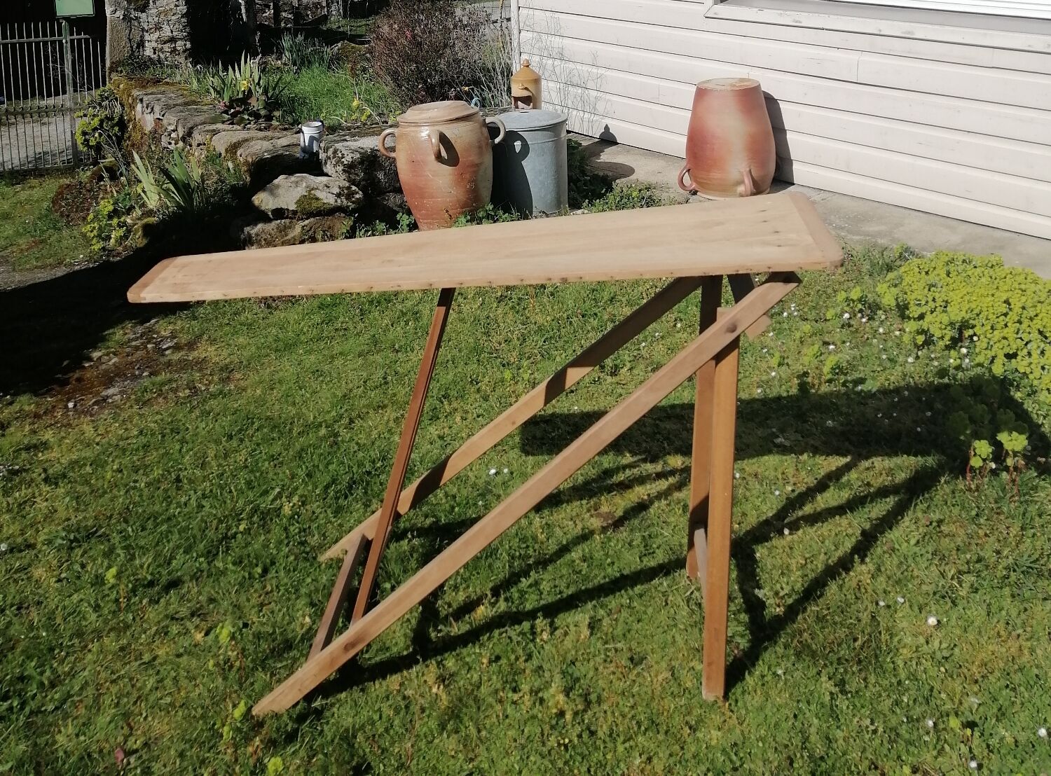 Wooden ironing board