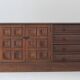 Vintage Brutalist Sideboard solid wood , Spain 1970s
