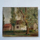 Painting of a countryside landscape in oil on canvas.