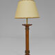 Pair of art deco lamps in wood and patinated bronze around 1930
