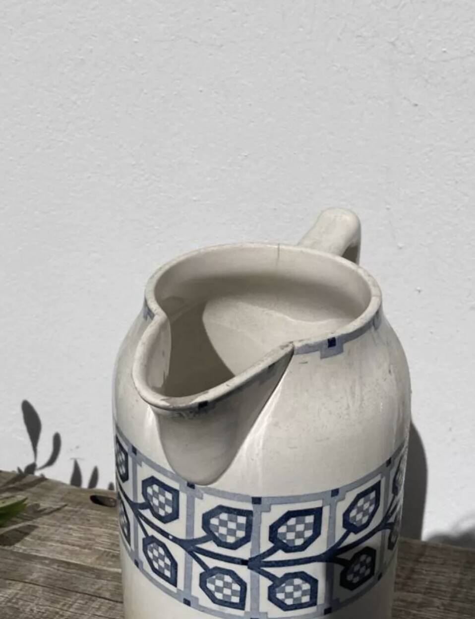Antique Digoin vase jug