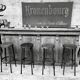 Old oak restaurant bar counter from the early 20th century