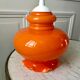 Orange opaline suspension lamp 70s