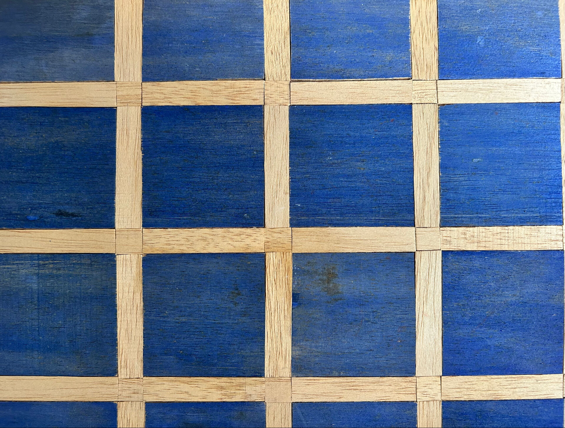 Blue checkered plate unique piece