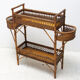Mid century wicker and beech plant stand, 1960´s, Central Europe