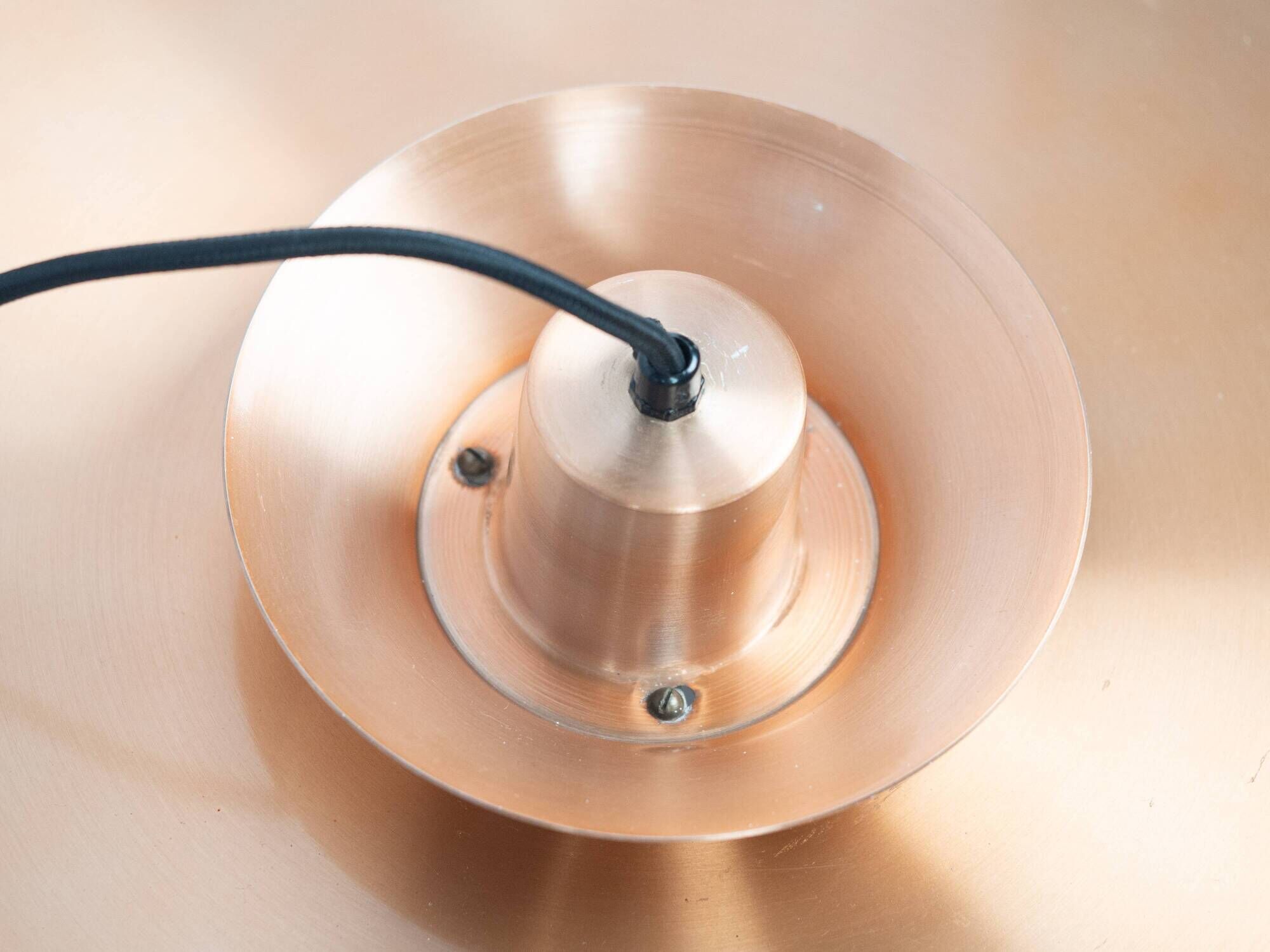 Danish vintage copper lamp from 1960s