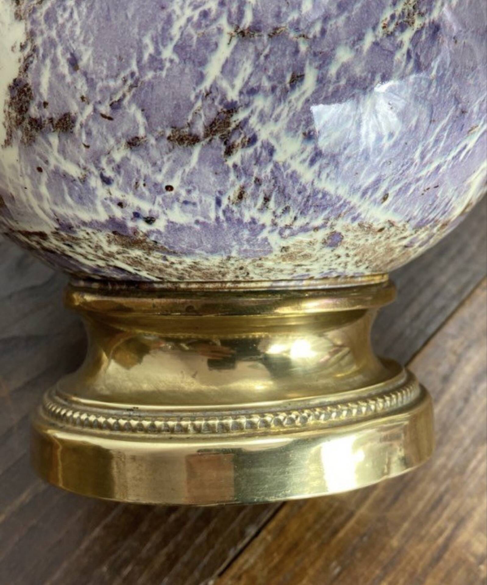 Ceramic and brass lamp