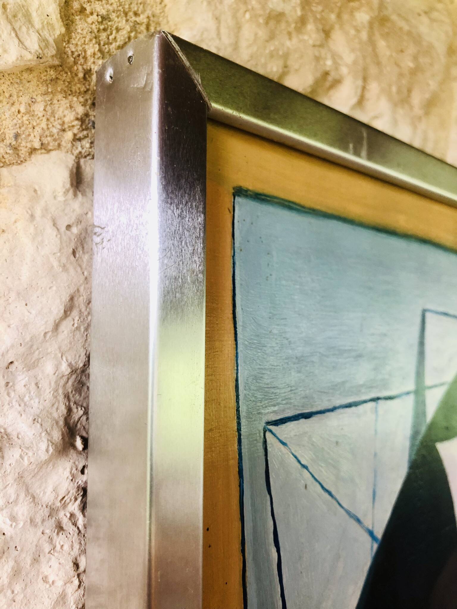 Vintage abstract painting, signed, circa 70's/80's