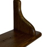 Vintage book shelf wall rack 1970s wood minimalist design