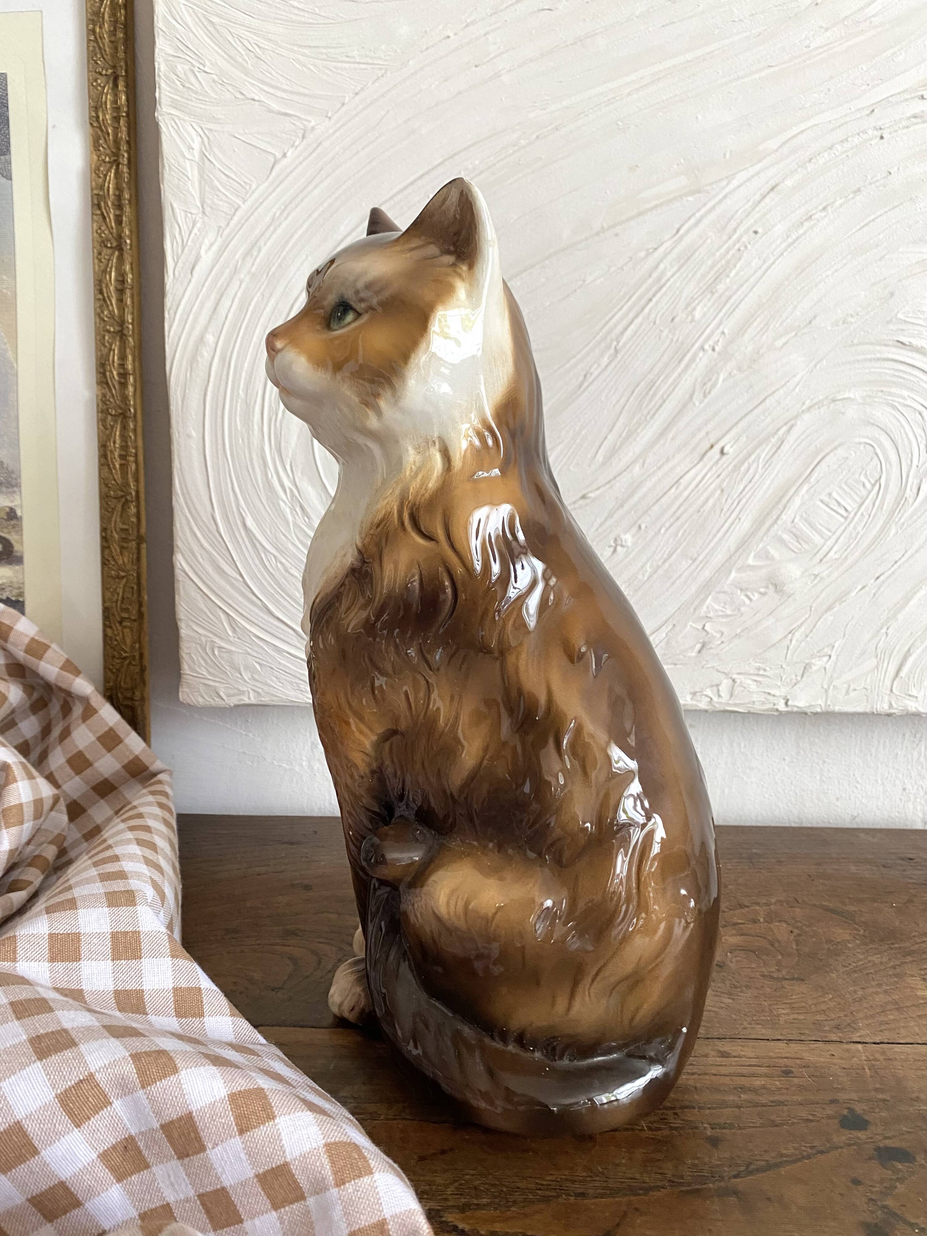 Large ceramic cat, Italy, 1970s
