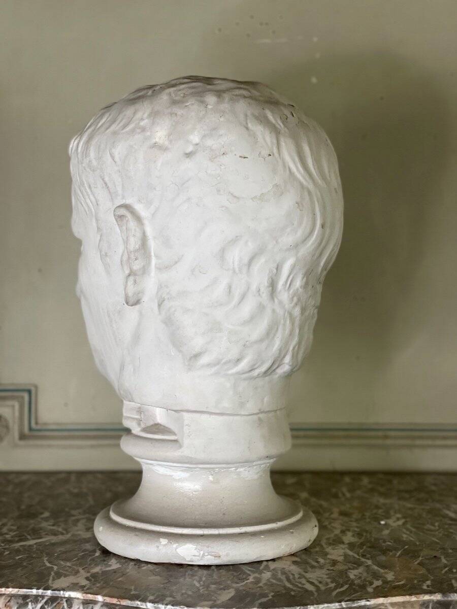 Plaster bust of a Roman emperor