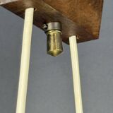 Scandinavian chandelier in solid teak with plexiglass resin shades – 1960s