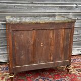 Chest of drawers in mahogany forming secretary of the period louis xvi