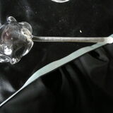 Old confiturier compotier crystal cut engraved with ladle