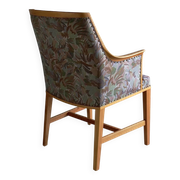 Fauteuil en bois de bouleau à motif floral Swedish Grace