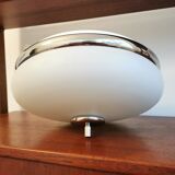 Vintage ceiling lamp in opaline design 70