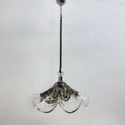 Glass and metal lamp