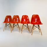 4 DSW chairs by Charles and Ray Eames, USA 1977