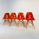 4 chaises DSW de Charles & Ray Eames, USA 1977