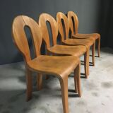 1980's wooden dining chairs.