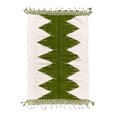 Kilim Moroccan Berber ecru with green patterns 172x103cm