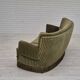 1960s, Danish 3-seater "Banan" sofa, original green velour.