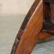 Antique captain's swivel chair on a draft horse wheel from around 1760.